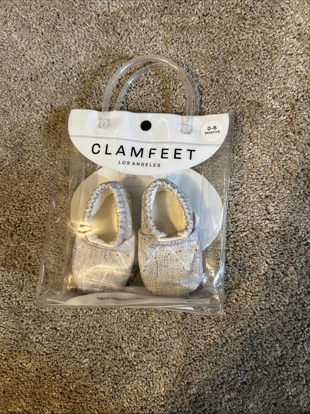 Baby Moccasins - Grey Knit (0-6 Months)